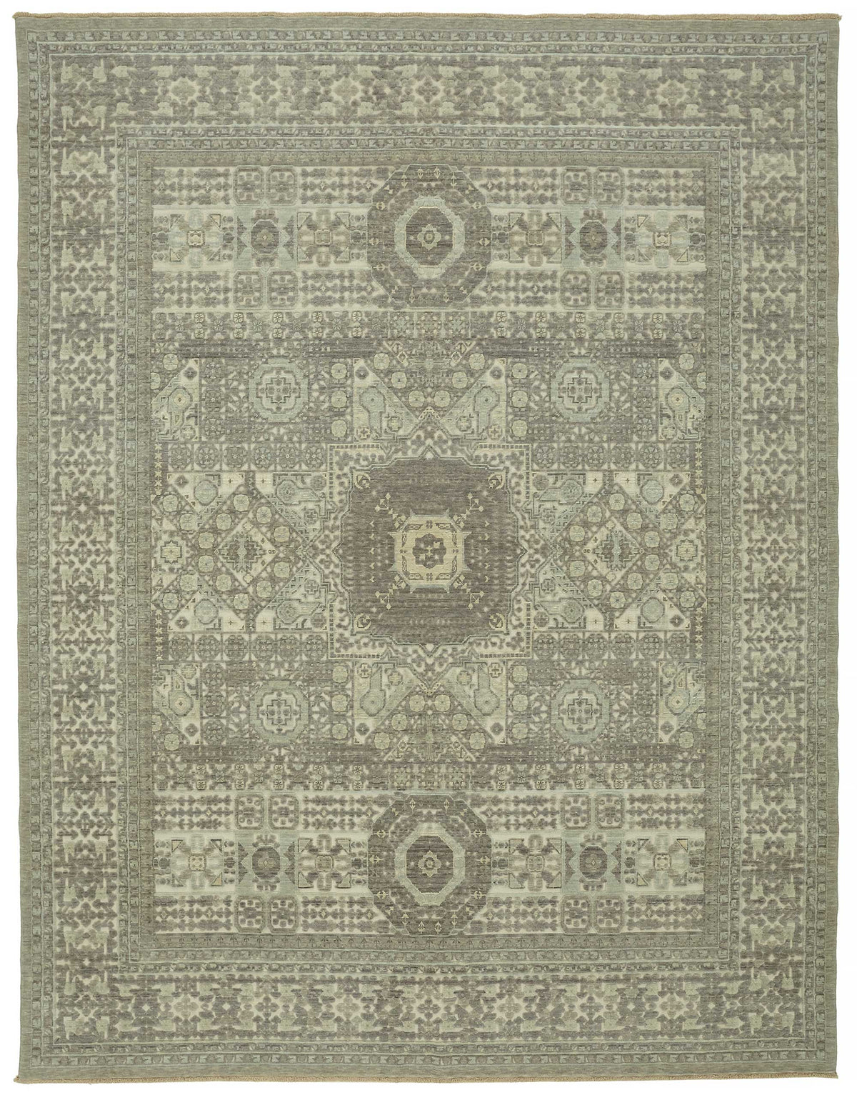 10x12 Hand-Knotted Wool Oushak Rug - 47824
