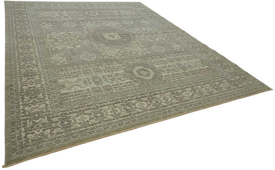 10x12 Hand-Knotted Wool Oushak Rug - 47824