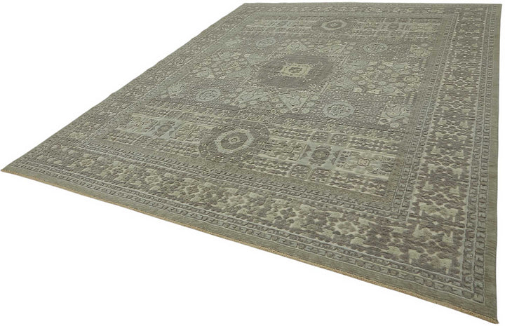 10x12 Hand-Knotted Wool Oushak Rug - 47824
