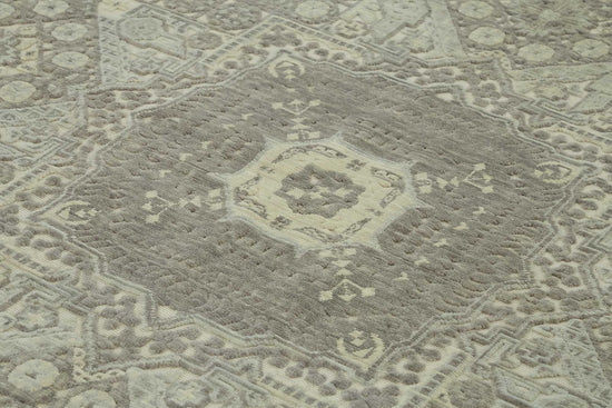 10x12 Hand-Knotted Wool Oushak Rug - 47824