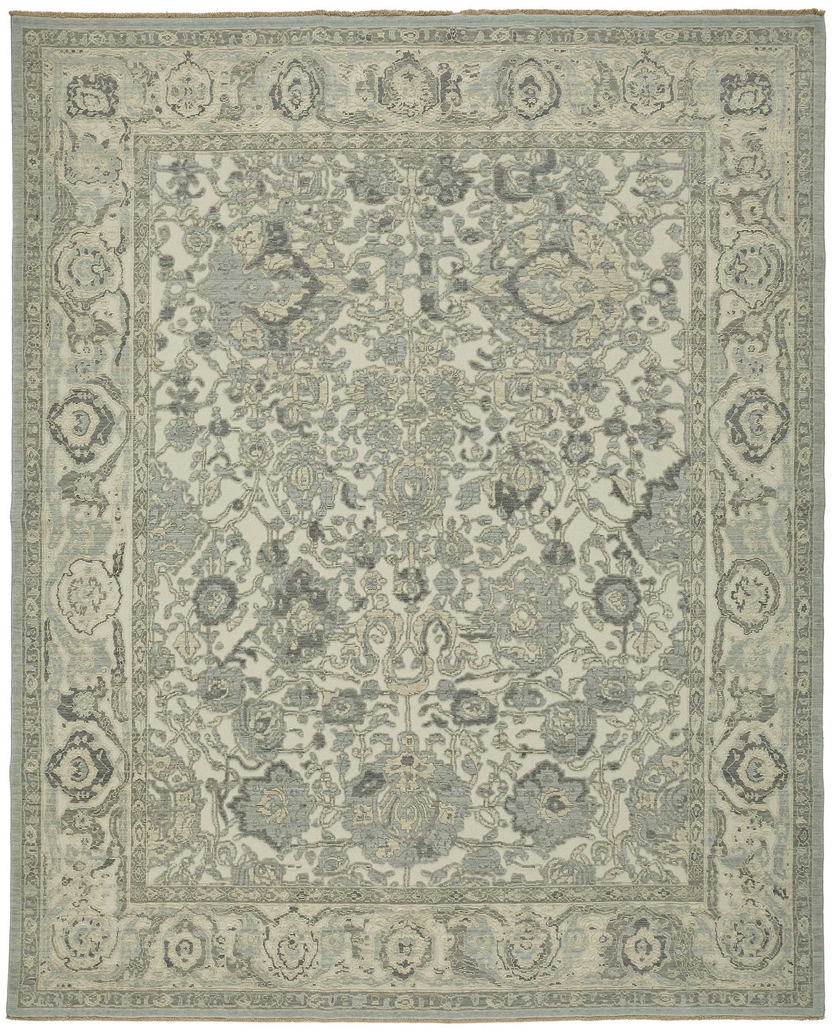 10x12 Hand-Knotted Wool Oushak Rug - 47825