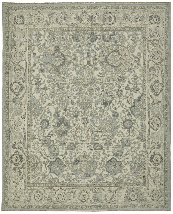 10x12 Hand-Knotted Wool Oushak Rug - 47825
