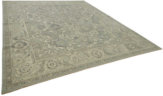 10x12 Hand-Knotted Wool Oushak Rug - 47825