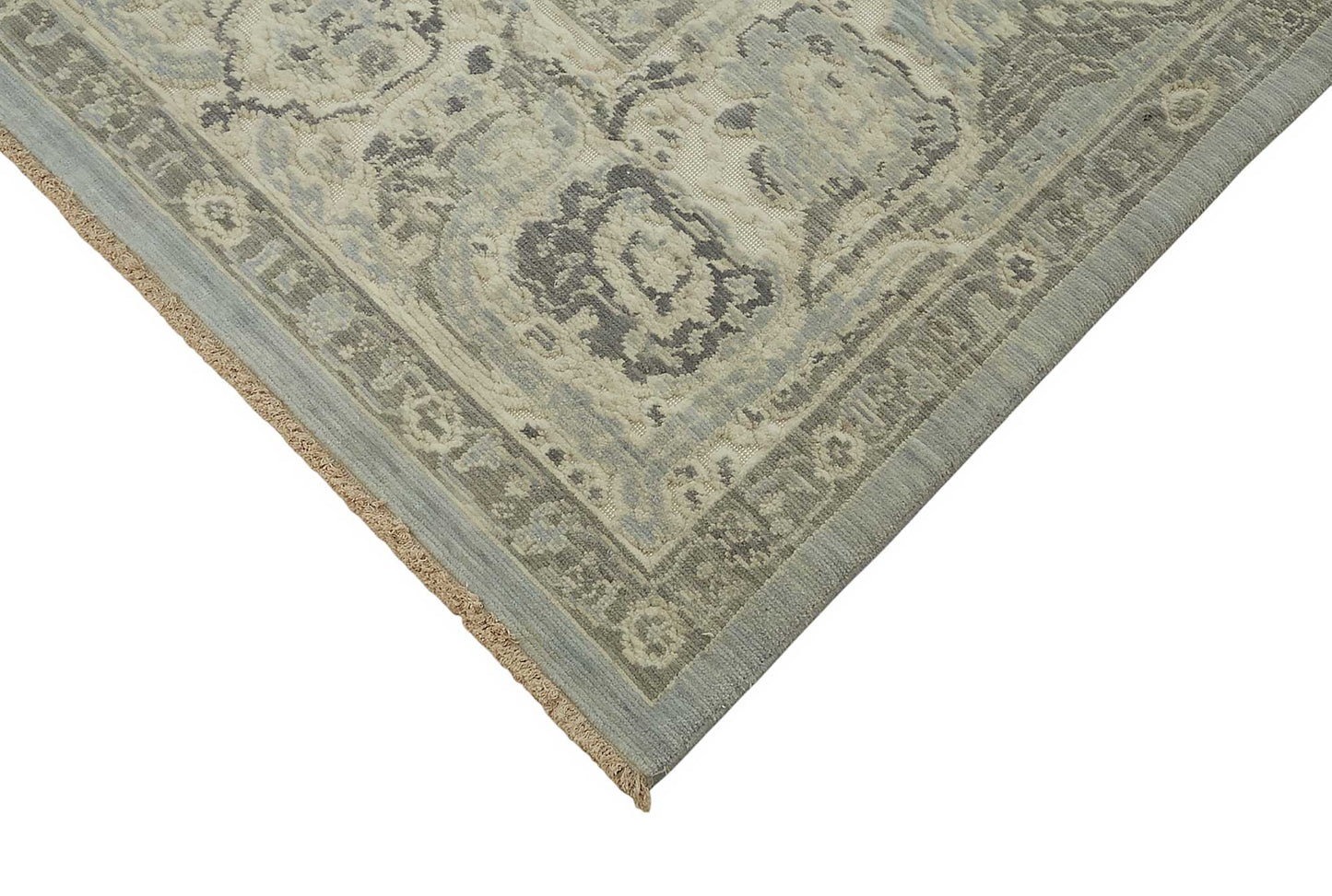 10x12 Hand-Knotted Wool Oushak Rug - 47825