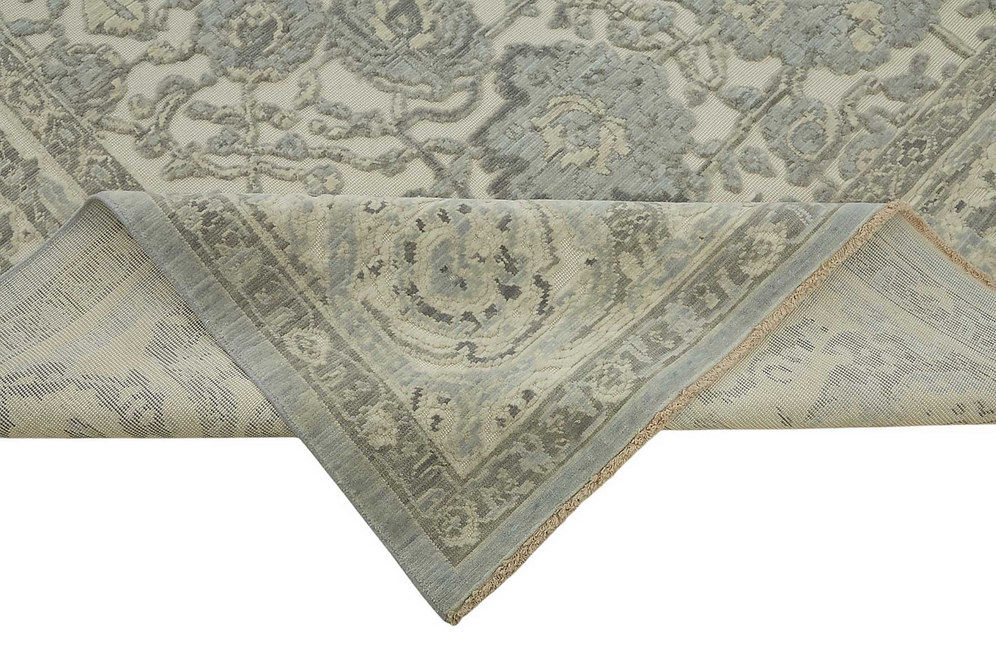 10x12 Hand-Knotted Wool Oushak Rug - 47825