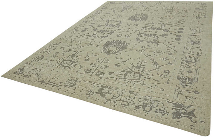 9x12 Hand-Knotted Wool Oushak Rug - 47826