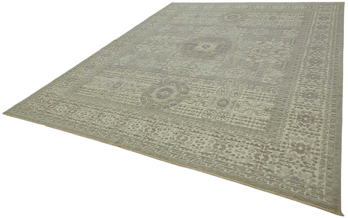 10x12 Hand-Knotted Wool Oushak Rug - 47827