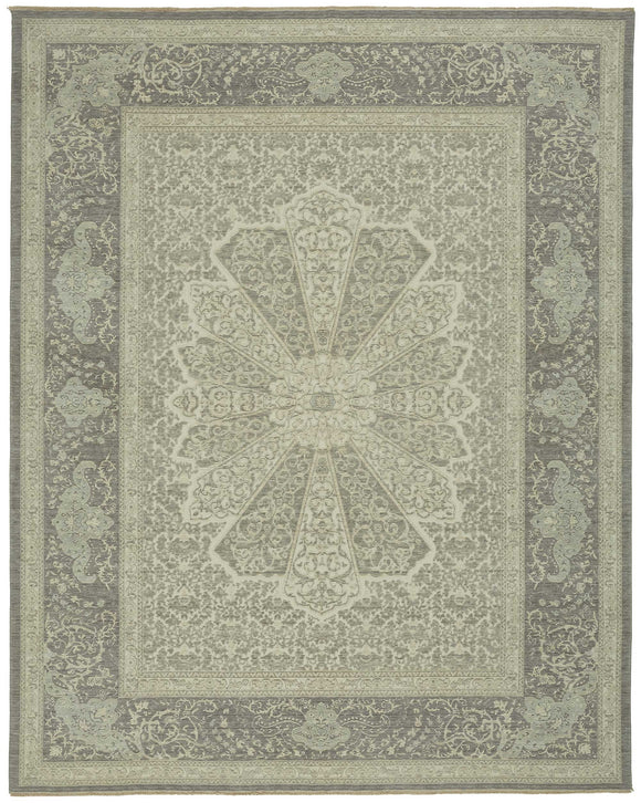 10x12 Hand-Knotted Wool Oushak Rug - 47828