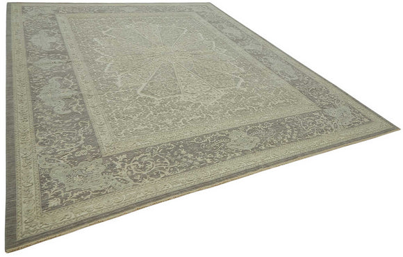 10x12 Hand-Knotted Wool Oushak Rug - 47828