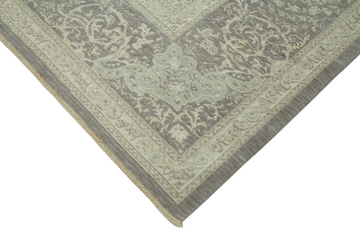 10x12 Hand-Knotted Wool Oushak Rug - 47828