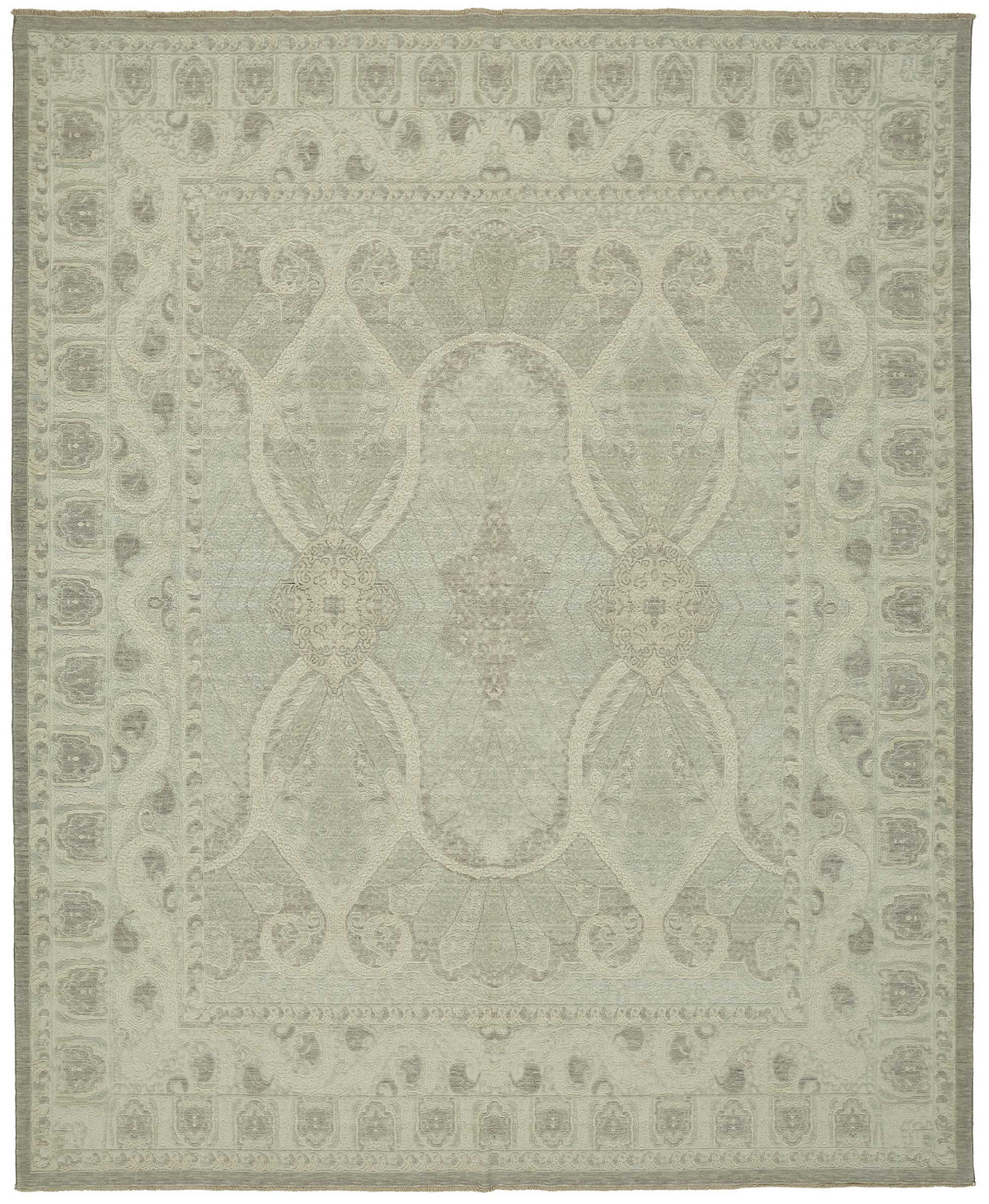 10x12 Hand-Knotted Wool Oushak Rug - 47829