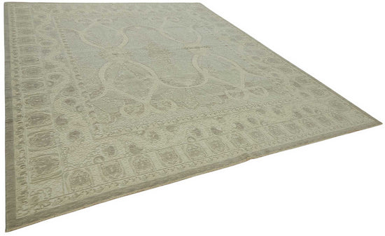 10x12 Hand-Knotted Wool Oushak Rug - 47829