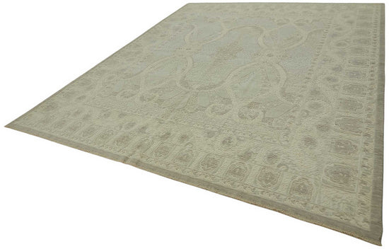 10x12 Hand-Knotted Wool Oushak Rug - 47829