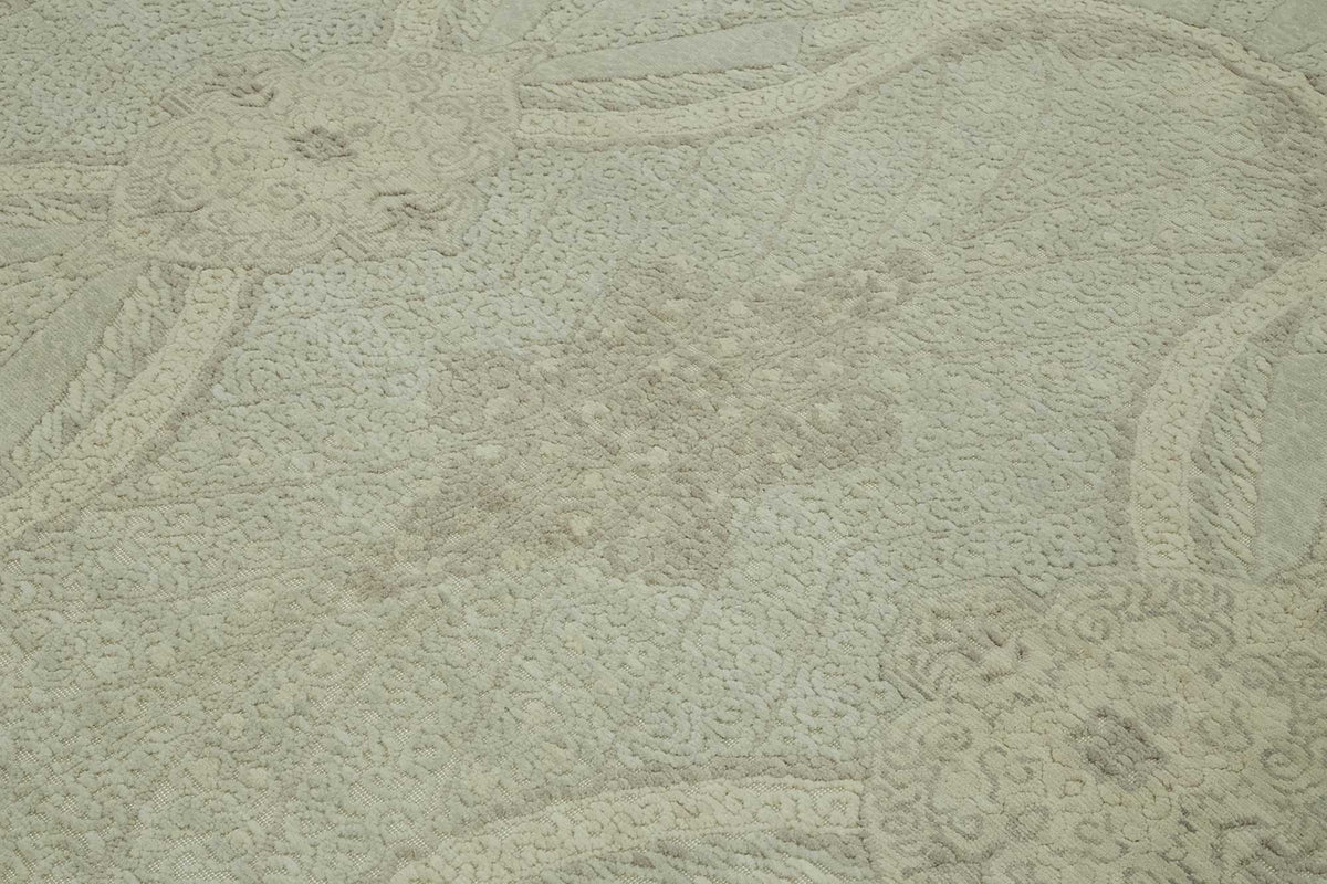 10x12 Hand-Knotted Wool Oushak Rug - 47829