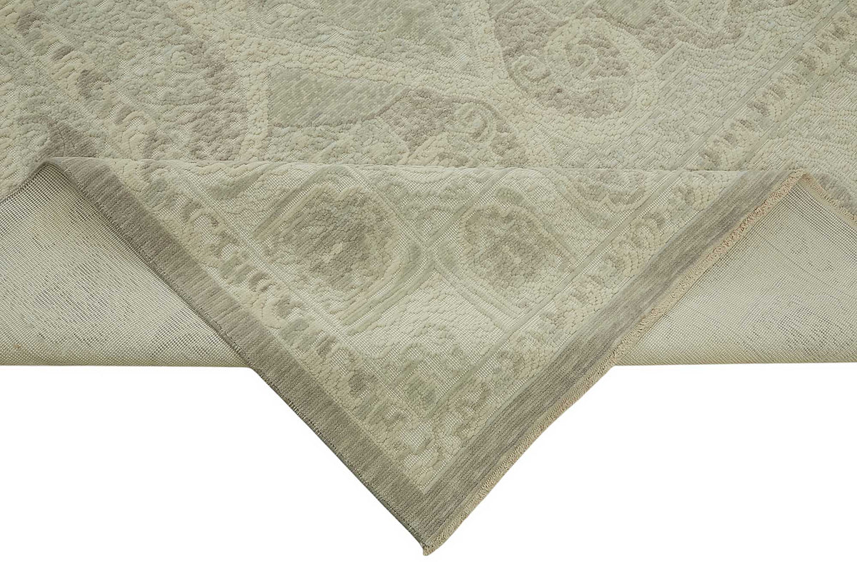 10x12 Hand-Knotted Wool Oushak Rug - 47829