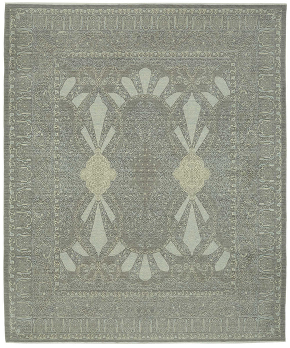 10x12 Hand-Knotted Wool Oushak Rug - 47831