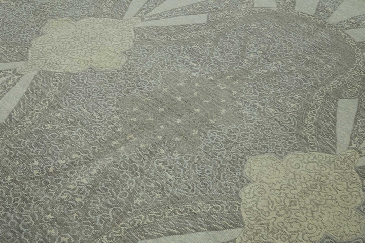 10x12 Hand-Knotted Wool Oushak Rug - 47831