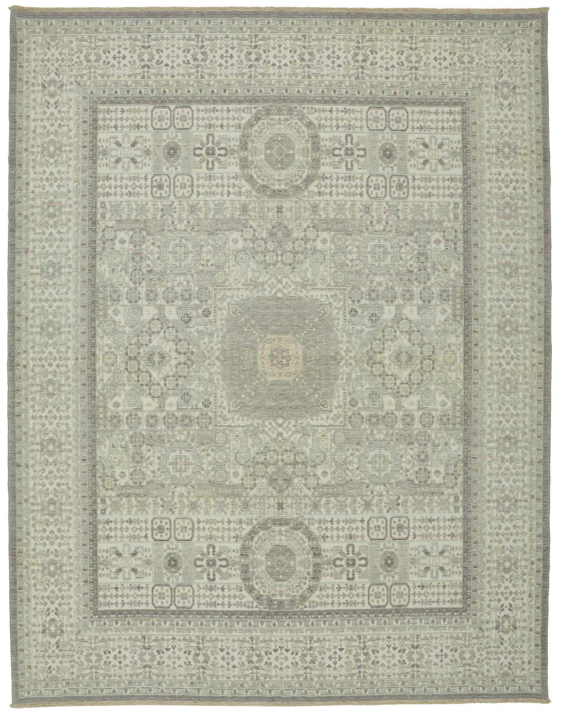 10x12 Hand-Knotted Wool Oushak Rug - 47832