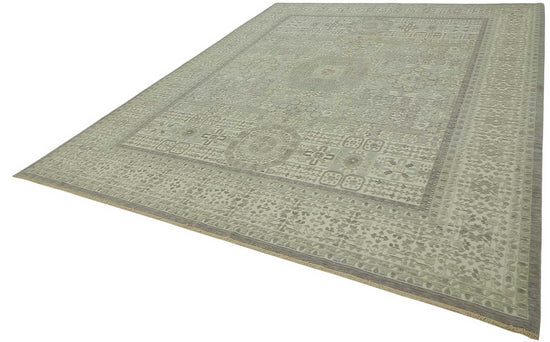 10x12 Hand-Knotted Wool Oushak Rug - 47832