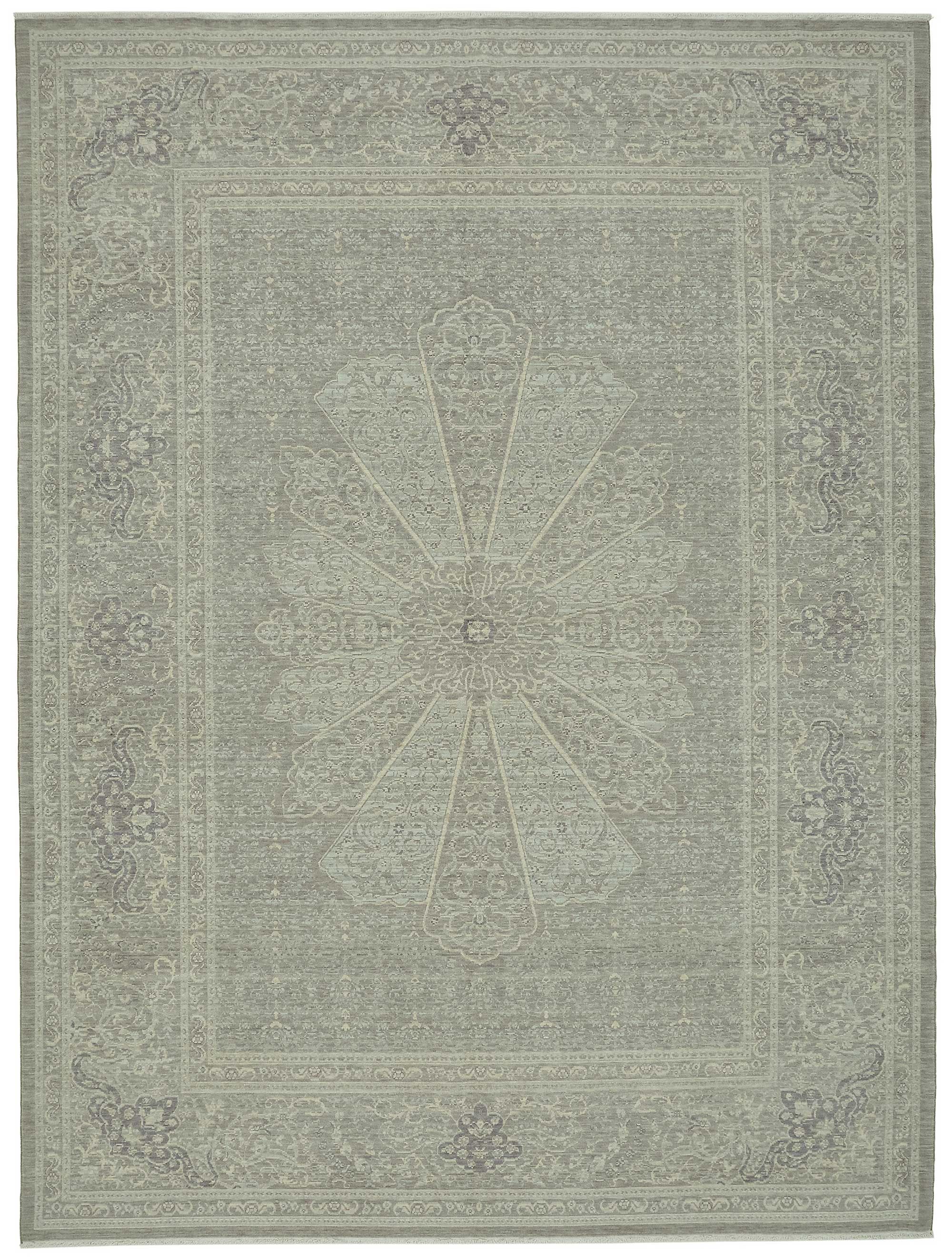 9x12 Hand-Knotted Wool Oushak Rug - 47833