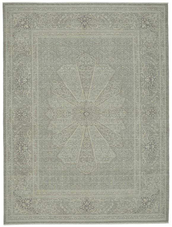 9x12 Hand-Knotted Wool Oushak Rug - 47833