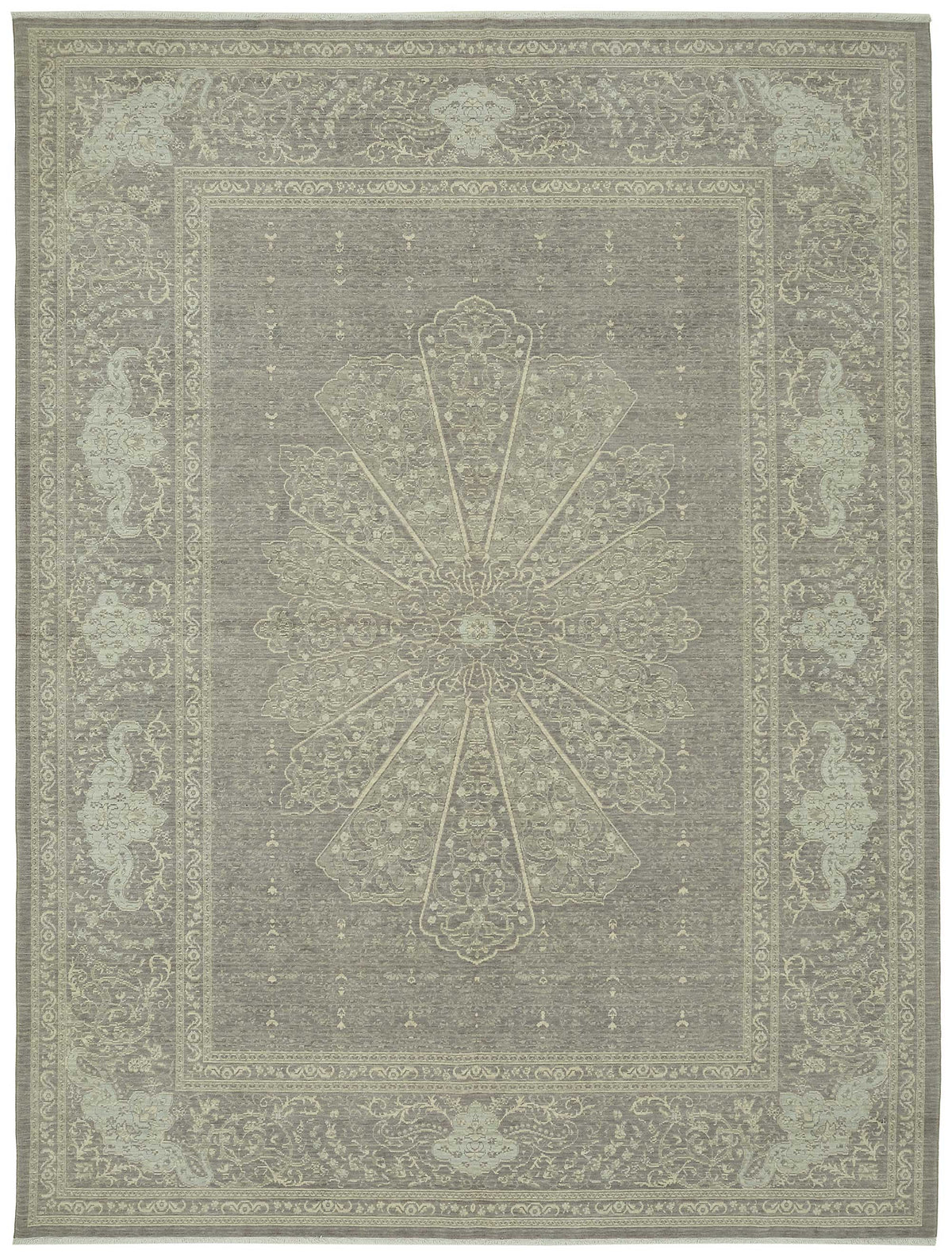 9x12 Hand-Knotted Wool Oushak Rug - 47834