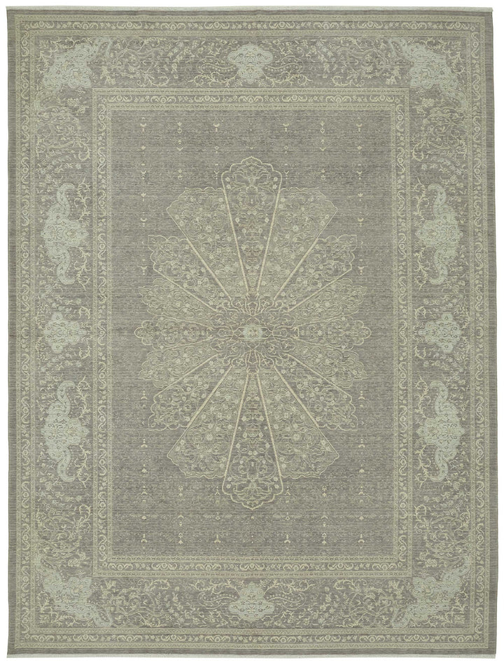 9x12 Hand-Knotted Wool Oushak Rug - 47834
