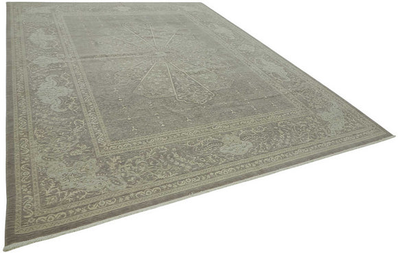 9x12 Hand-Knotted Wool Oushak Rug - 47834