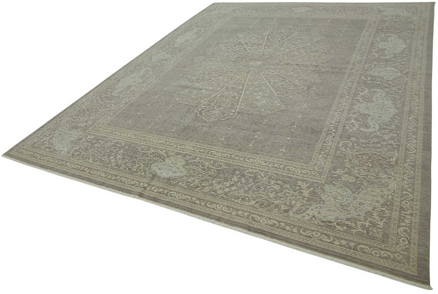 9x12 Hand-Knotted Wool Oushak Rug - 47834