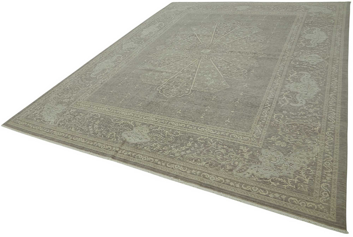 9x12 Hand-Knotted Wool Oushak Rug - 47834