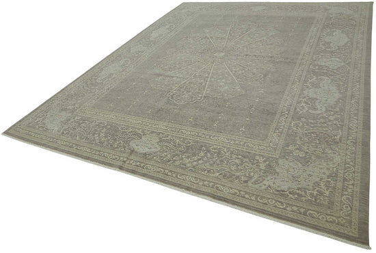 9x12 Hand-Knotted Wool Oushak Rug - 47834