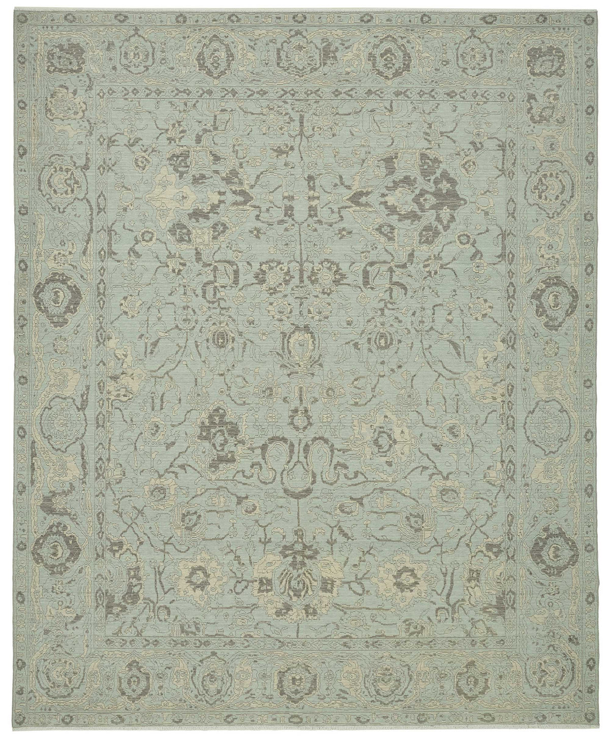 10x12 Hand-Knotted Wool Oushak Rug - 47835