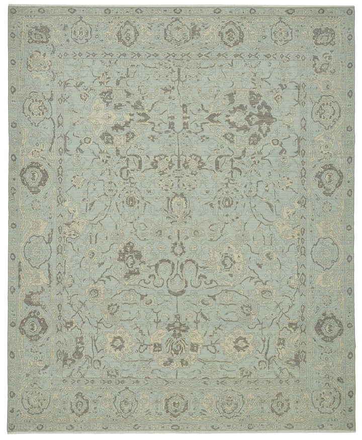 10x12 Hand-Knotted Wool Oushak Rug - 47835