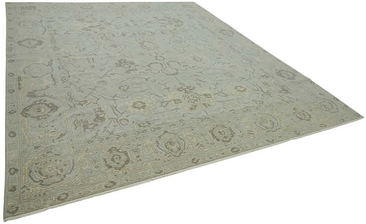 10x12 Hand-Knotted Wool Oushak Rug - 47835