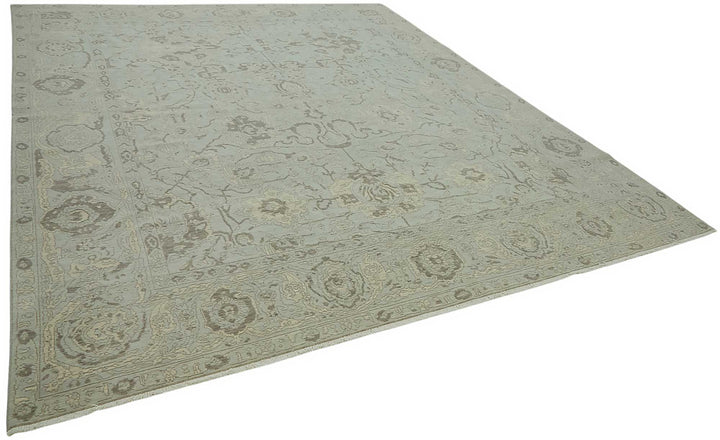 10x12 Hand-Knotted Wool Oushak Rug - 47835