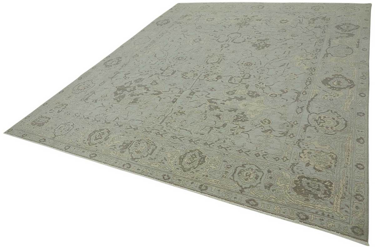 10x12 Hand-Knotted Wool Oushak Rug - 47835