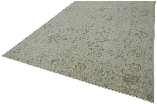 10x12 Hand-Knotted Wool Oushak Rug - 47835