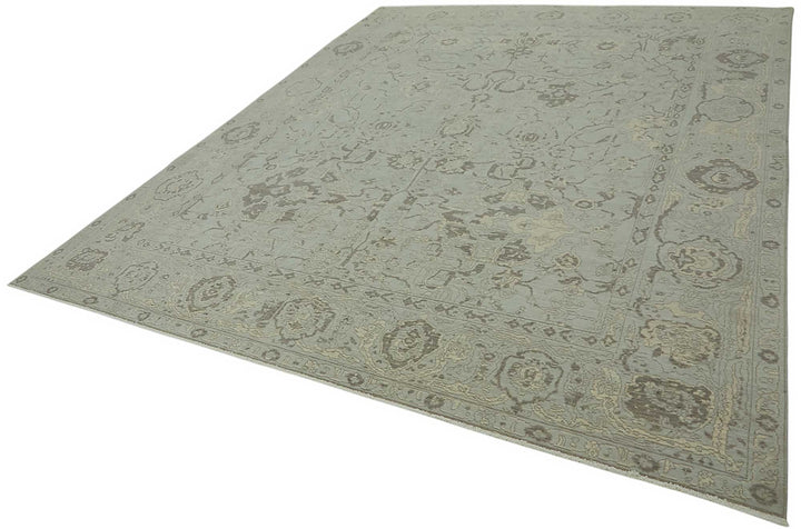 10x12 Hand-Knotted Wool Oushak Rug - 47835