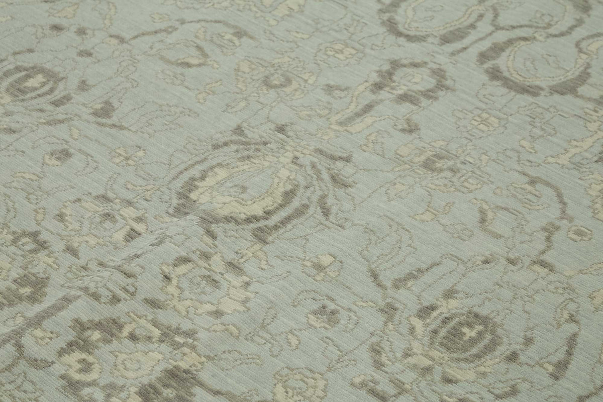 10x12 Hand-Knotted Wool Oushak Rug - 47835