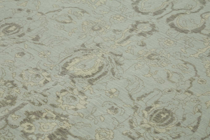10x12 Hand-Knotted Wool Oushak Rug - 47835