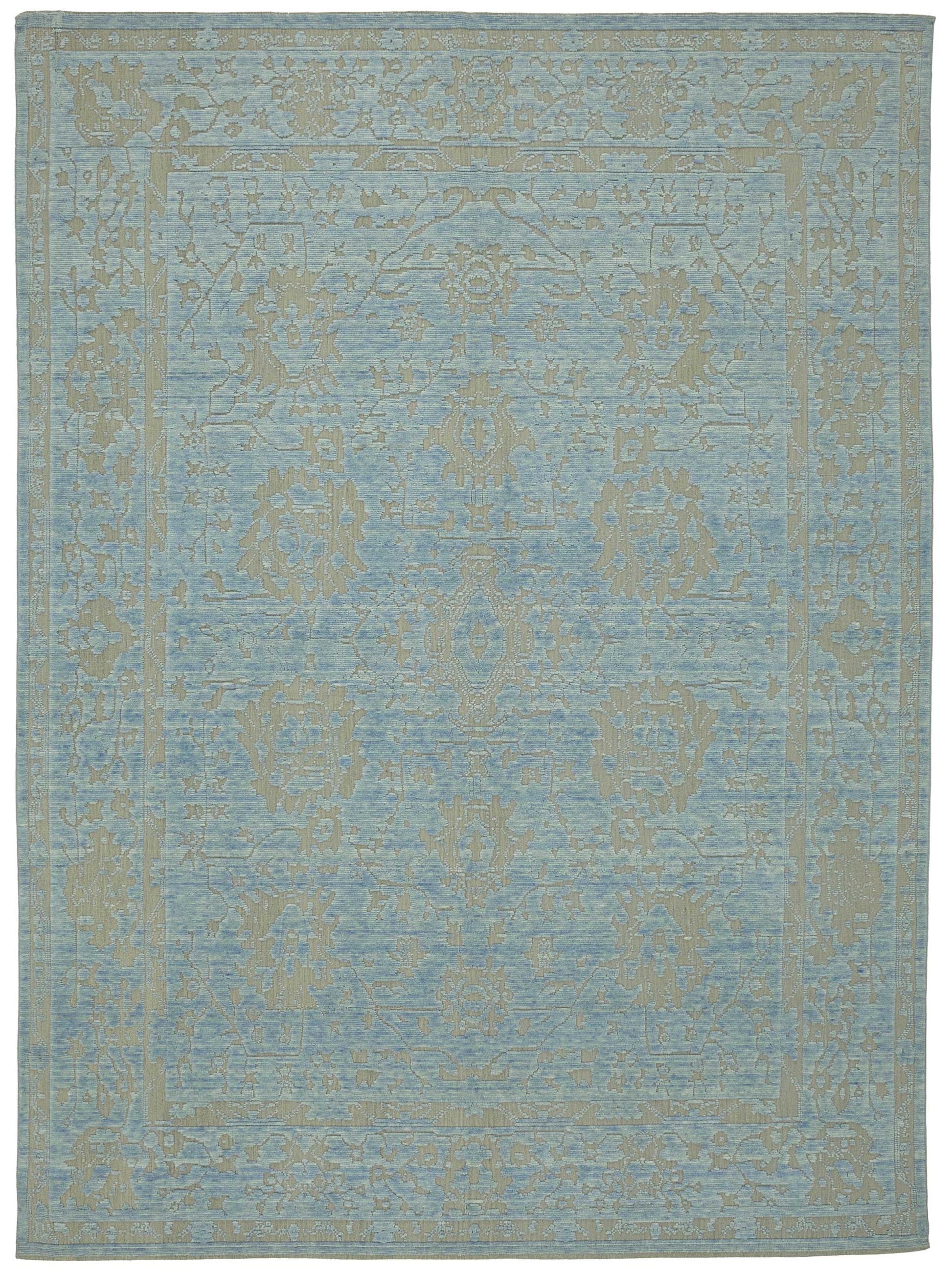 9x12 Hand-Knotted Wool Oushak Rug - 47836