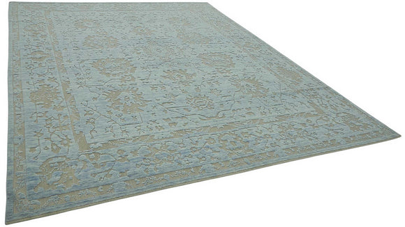 9x12 Hand-Knotted Wool Oushak Rug - 47836
