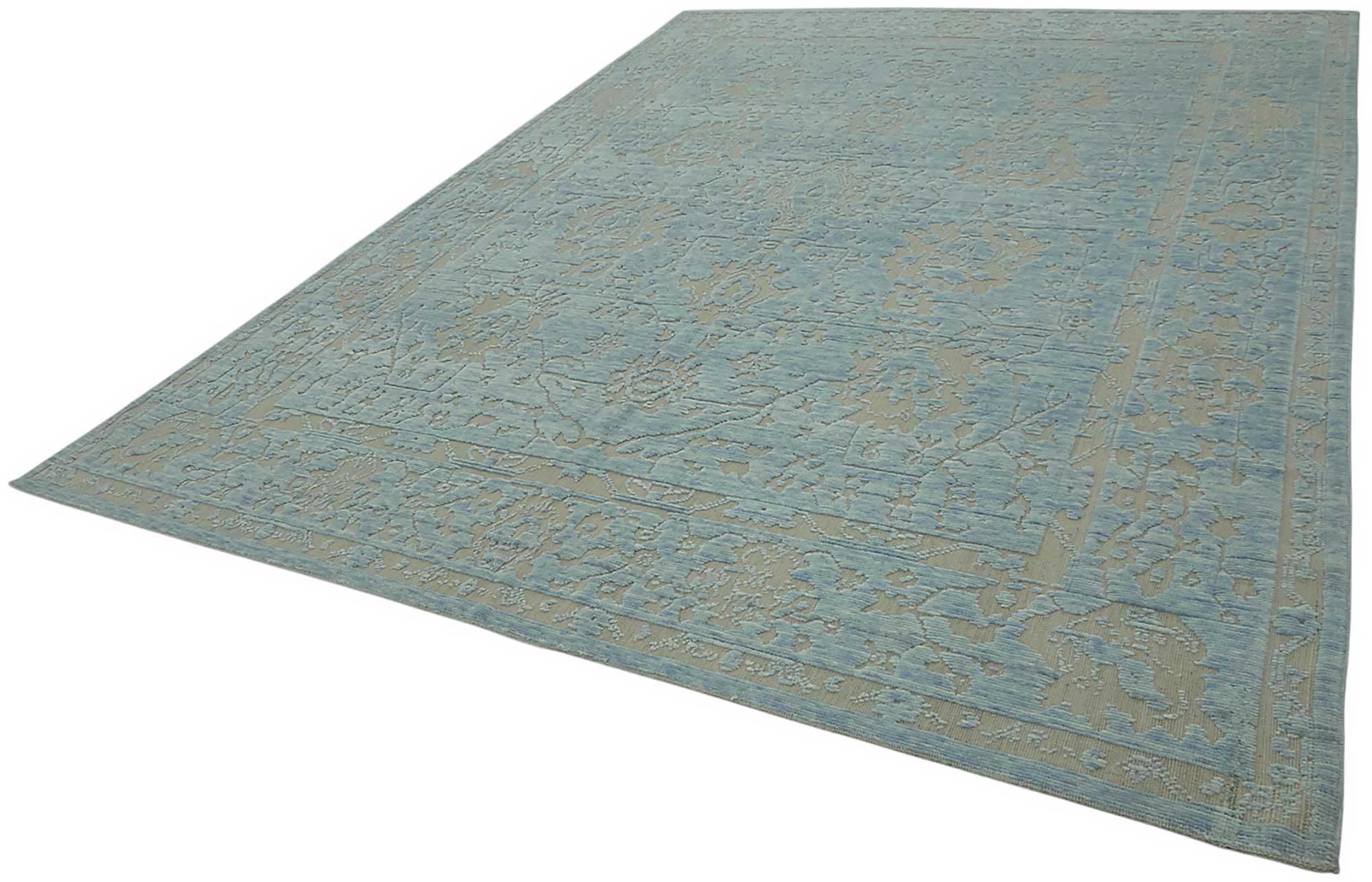 9x12 Hand-Knotted Wool Oushak Rug - 47836