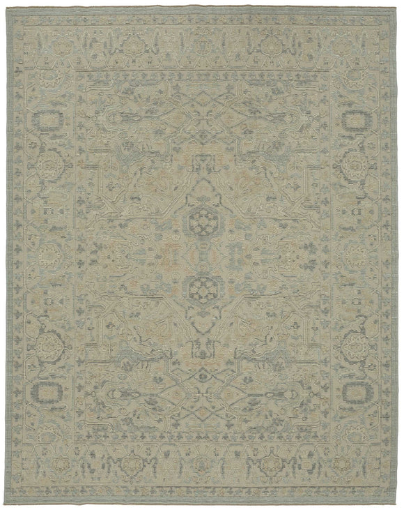 9x11 Hand-Knotted Wool Oushak Rug - 47839