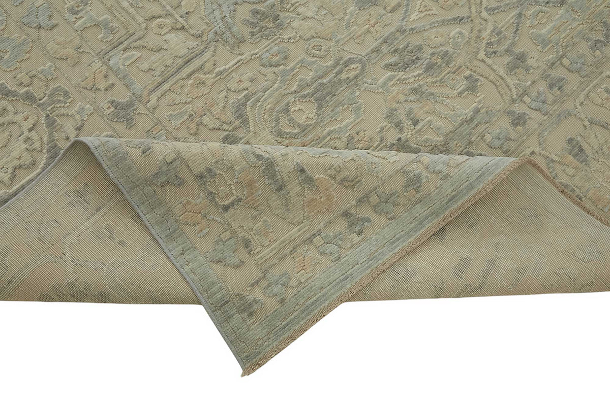 9x11 Hand-Knotted Wool Oushak Rug - 47839
