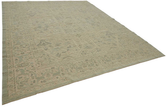 9x11 Hand-Knotted Wool Oushak Rug - 47840