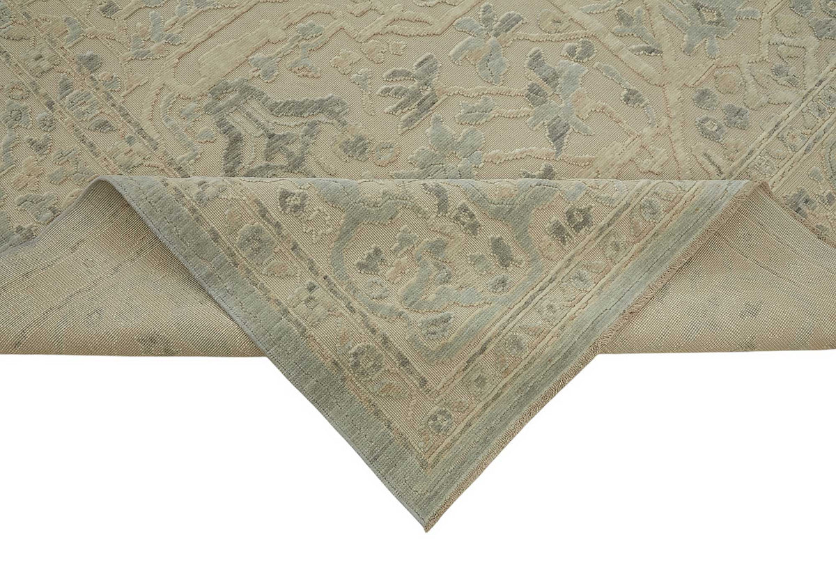 9x11 Hand-Knotted Wool Oushak Rug - 47840