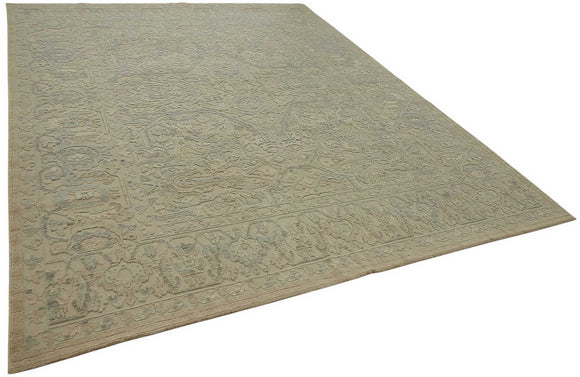 9x11 Hand-Knotted Wool Oushak Rug - 47841