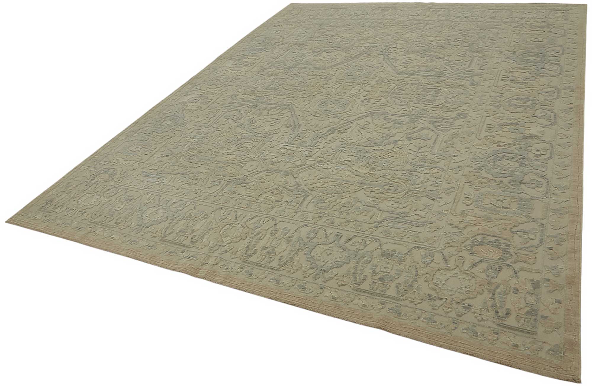 9x11 Hand-Knotted Wool Oushak Rug - 47841