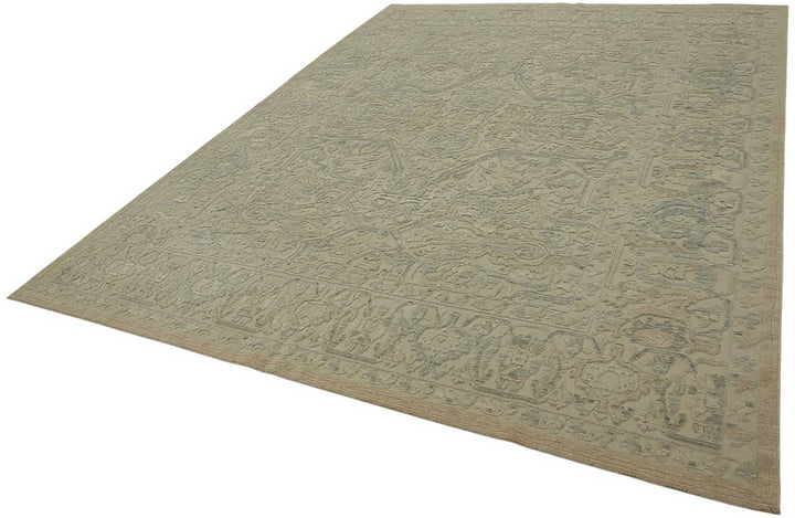 9x11 Hand-Knotted Wool Oushak Rug - 47841